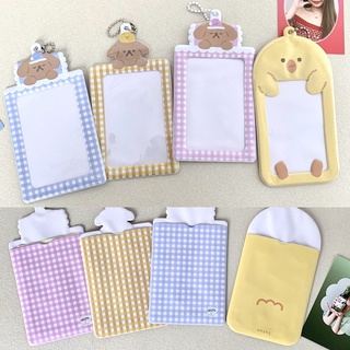 เคสพวงกุญแจ PVC รูปหมีน่ารัก สําหรับใส่โฟโต้การ์ด ไอดอล