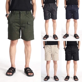 LOOKER-กางเกงวินเทจขาสั้น (รุ่นกระเป๋าหน้า) มีให้เลือก 5 สี  (9%Clothing)