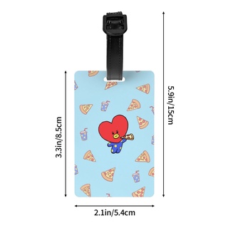 Bts BT21 ป้ายแท็กกระเป๋าเดินทาง PVC 5.4*8.5 ซม.