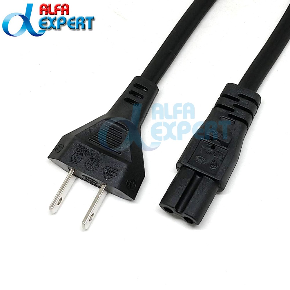 สายไฟ-ac-แบบ-2-รู-power-cable-extension-cord-ac-power-supply-adapter-cord-flat-cable-connectors-2pin-2-prong-1-8m