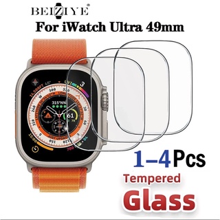 beiziye 2PCS/4PCS ฟิล์ม กระจกนิรภัย 2.5D ลงโค้ง ฟิล์ม A watch film iwatch Series Ultra 49มม ฟิล์มสําหรับแอปเปิ้ลวอช