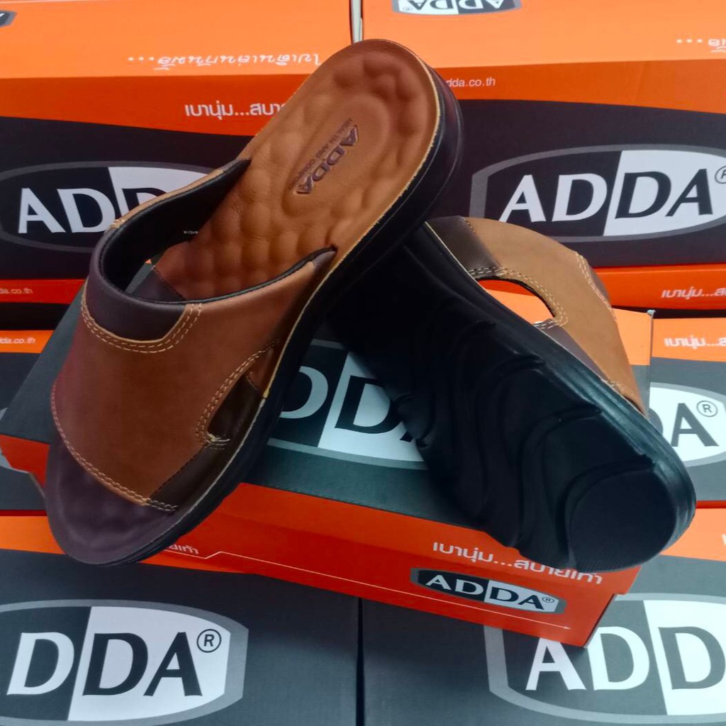 adda-รองเท้าแตะสวม-puชาย-รุ่น73803-m1-งานกล่องสินค้าพร้อมส่ง-ของแท้-100