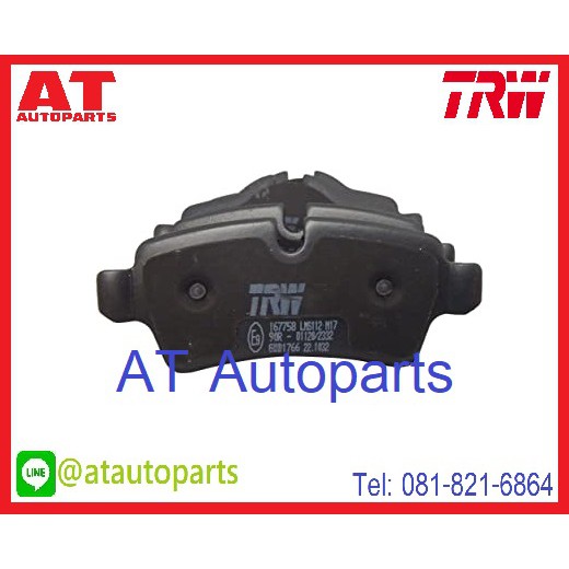 ผ้าเบรคชุดหน้า-mini-cooper-r56-one-1-4l-1-6l-2005-2013-gdb1611-ยี่ห้อ-trw-ราคาขายต่อชุด