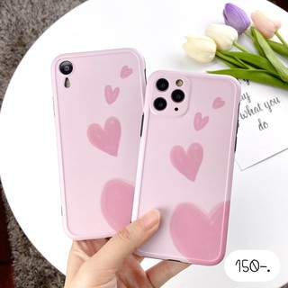 เคสไอโฟน เคสโทรศัพท์ สำหรับรุ่น i7,8,SE2,XR,XsMax💓ลายหัวใจชมพูเรียงแถว