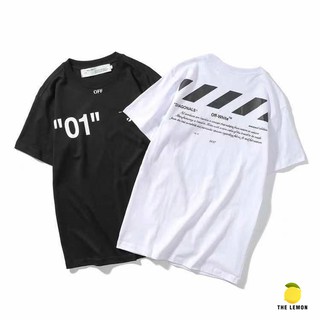 เสื้อยืดโอเวอร์ไซส์ เสื้อยืดโอเวอร์ไซส์ ราคาเสื้อยืด OFF WHITE NO.1 ใส่ได้ทั้งชายและหญิงS-3XL