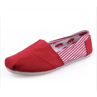 รองเท้าสลิปออน ใส่ลำลองผู้หญิง สีแดง