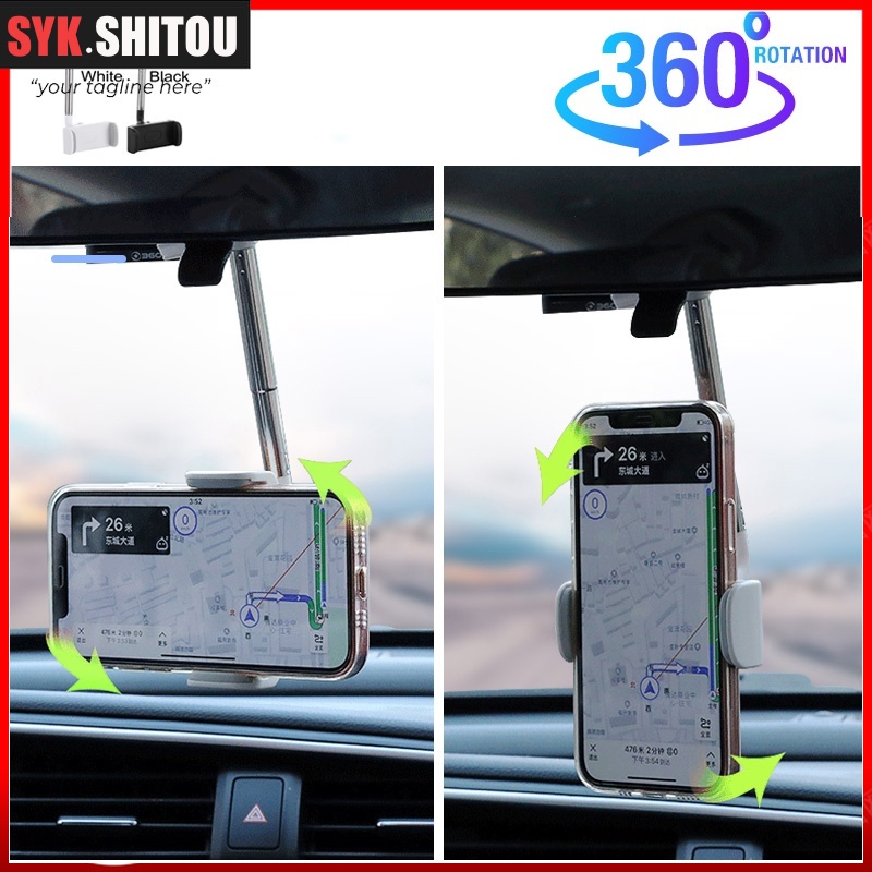 cod-ที่ยึดมือถือในรถ-ที่ยึดโทรศัพท์ในรถยนต์-ปรับได้-360-ที่วางมือถือในรถยนต์กระจกมองหลัง-ที่ตั้งมือถือ-รถยนต์สําหรับ