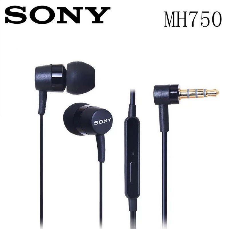 ภาพหน้าปกสินค้า100% Original Sony MH750 in Ear earphone BASS Subwoofer xperia series earbuds