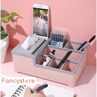 FancyStore [มีสินค้า พร้อมส่ง] ของขวัญปีใหม่ กล่อง วางเครื่องสำอาง ชั้นวางอุปกรณ์เครื่องเขียน กล่องทิชชู่ ชั้นใส่ของ