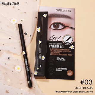 ภาพขนาดย่อของภาพหน้าปกสินค้าHF772 SIVANNA COLOR FINE WATERPROOF EYELINER GEL HF772 : ซิวานน่า ไฟน์ วอเตอร์พรูฟ อายไลเนอร์ เจล x 1 ชิ้น จากร้าน tanakashopee บน Shopee ภาพที่ 6