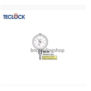 ไดอัลเกจหน้าปัดเล็กความละเอียด 0.01มิล-Small Dial Indicator Graduation 0.01mm,TECLOCK,TM-34