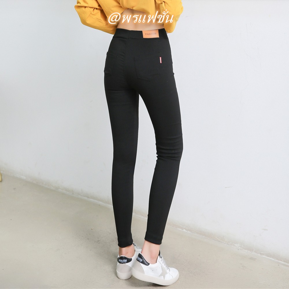 ภาพหน้าปกสินค้ากางเกงสกินนี่ขายาวสีดำ กางเกงขายาวผู้หญิง กางเกงสกินนี่เอวยางยืด กางเกงสกินนี่แฟชั่นสไตล์เกาหลี รุ่น955 -9882