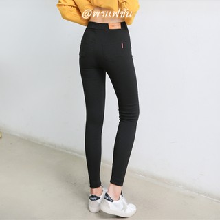 ภาพขนาดย่อของสินค้ากางเกงสกินนี่ขายาวสีดำ กางเกงขายาวผู้หญิง กางเกงสกินนี่เอวยางยืด กางเกงสกินนี่แฟชั่นสไตล์เกาหลี รุ่น955 -9882