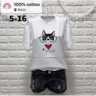 [READY STOCK] 100 Cotton T-shirt 5-16 Q-85