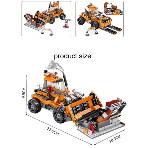 บล็อคตัวต่อ-รถก่อสร้างpanlos-brick-640003a-d-แบบ-excavator-forklift-crane-concrete-truck-รถก่อสร้าง-มี-4-แบบ-แยกขาย