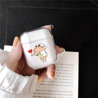 เคสหูฟัง แบบใส ลายการ์ตูนชินจัง สําหรับ airpods 2nd Generation 3rd