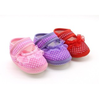Baby Girls Bow Flower Summer Cloth Soft Sole Shoes ^^DUDU^^