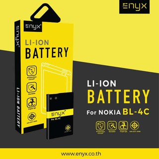 Enyx แบตเตอรี่ Nokia BL- 4C ใช้ได้กับโทรศัพท์ทั่วไปและลำโพงMP3 ที่เทียบกันได้ความจุ 850 mAh **ของแท้ รับประกัน 6 เดือน**