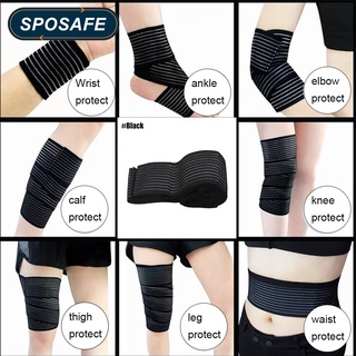 Sposafe ผ้าพันข้อศอก ข้อมือ ยืดหยุ่น ป้องกันอาการปวดกล้ามเนื้อ 1 ชิ้น