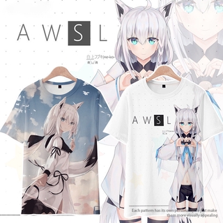 สินค้า เสื้อยืดแขนสั้นพิมพ์ลาย Hololive Vtuber Fubuki สําหรับผู้ชาย