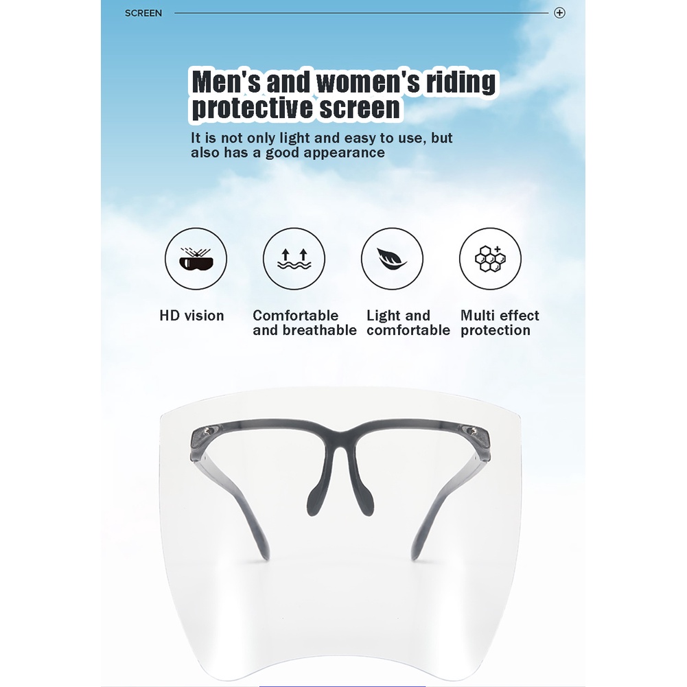 ภาพสินค้าแว่นตาเฟสชิว เฟซชิลด์ face shield Face shield glasses แว่นเฟซชิลด์ เฟรสชิวแบบติดกับแว่น จากร้าน felice13.th บน Shopee ภาพที่ 8