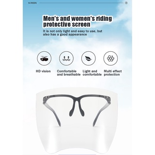 ภาพขนาดย่อของภาพหน้าปกสินค้าแว่นตาเฟสชิว เฟซชิลด์ face shield Face shield glasses แว่นเฟซชิลด์ เฟรสชิวแบบติดกับแว่น จากร้าน felice13.th บน Shopee ภาพที่ 8