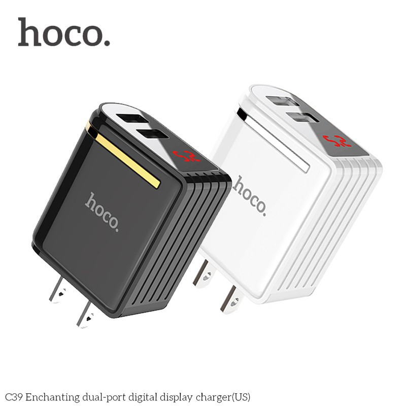 หัว-adapter-hoco-c39-12w-มีช่องusb-2-charger-จอ-led-display