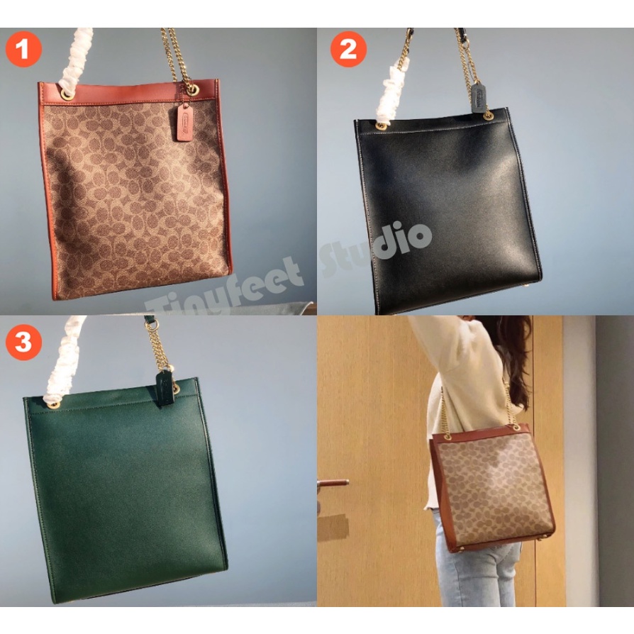 coach-c6620-c6638-cashin-chain-tote-กระเป๋าผู้หญิงสะพายไหล่