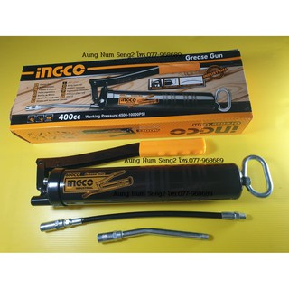 INGCO กระบอกอัดจารบี สายอ่อน + สายแข็ง 400 ซีซี รุ่นงานหนัก รุ่น GRG015001 ( Grease Gun )