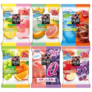 23 Plum&amp;Litchi Limited ~ ORIHIRO Konnyaku Jelly 0kcal 12ชิ้น 7รสชาติ เยลลี่บุกไดเอทญี่ปุ่นรสผลไม้