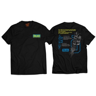 HH เสื้อซิ่ง Ohlins ใหม่ งานสกรีนพรีเมี่ยม ใส่สบายไม่ร้อน เสื้อยืด สกรีนเต็ม เสื้อยืดผ้าฝ้าย