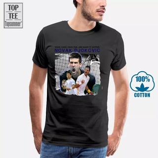 เสื้อยืด พิมพ์ลาย Novak Djokovic Tennis สีขาว สไตล์คลาสสิก พลัสไซซ์ สําหรับผู้ชาย