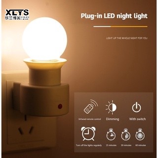 XIN LAN YA SHE สมาร์ท led รีโมทคอนโทรลไฟกลางคืนห้องนอนโคมไฟข้างเตียงโคมไฟติดผนัง