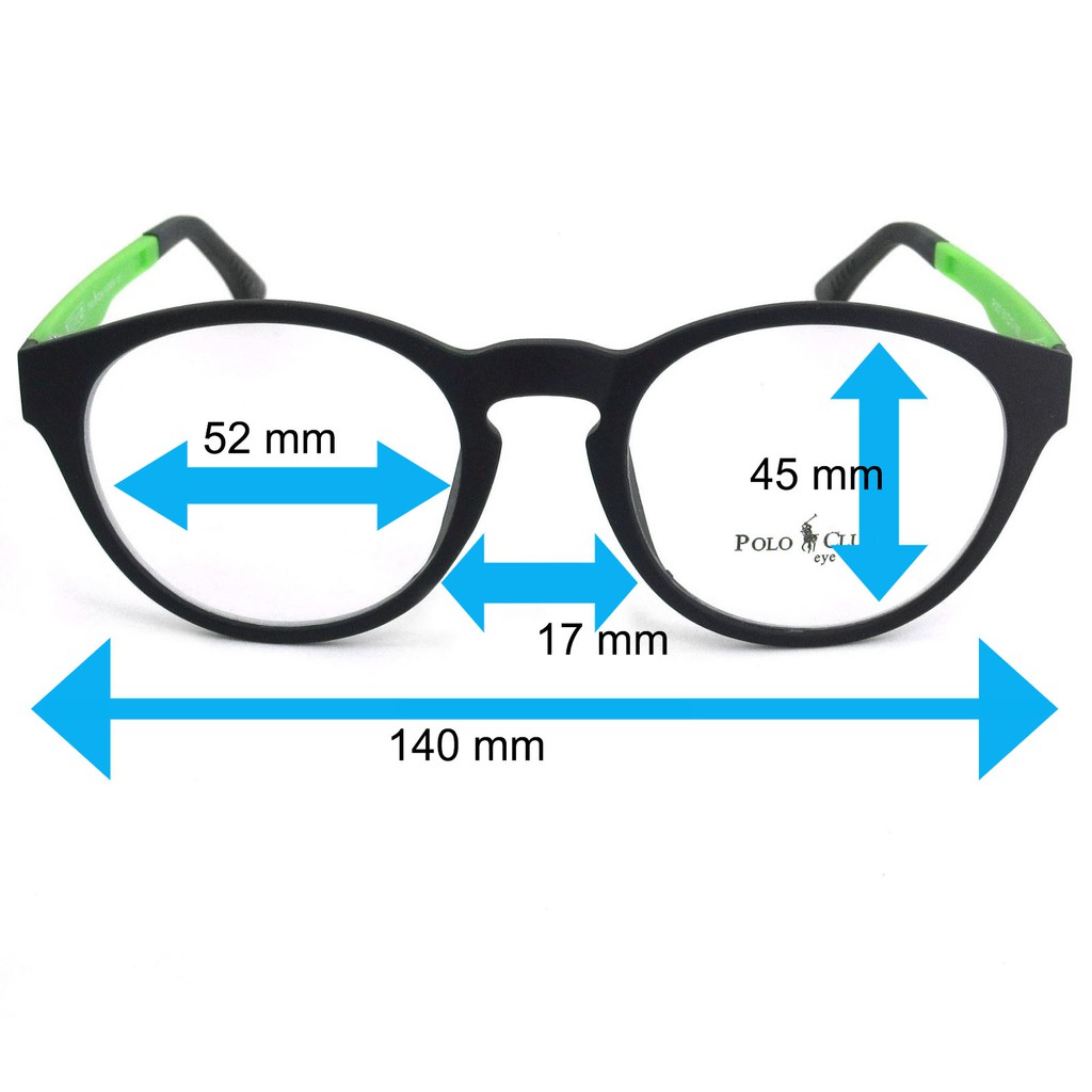 korea-แว่นตา-รุ่น-polo-p-007-สีดำตัดเขียว-มีคลิปแม่เหล็ก-สำหรับตัดเลนส์-เลนส์กันแดด-เบาและยืดหยุ่นสูง
