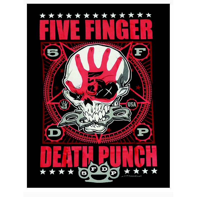 เสื้อยืดลาย-five-finger-death-punch-redskull