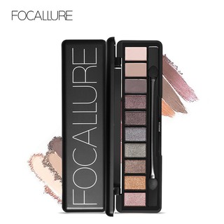 FOCALLURE อายแชโดว์สี Earth Tone 10 สีพร้อมแปรง