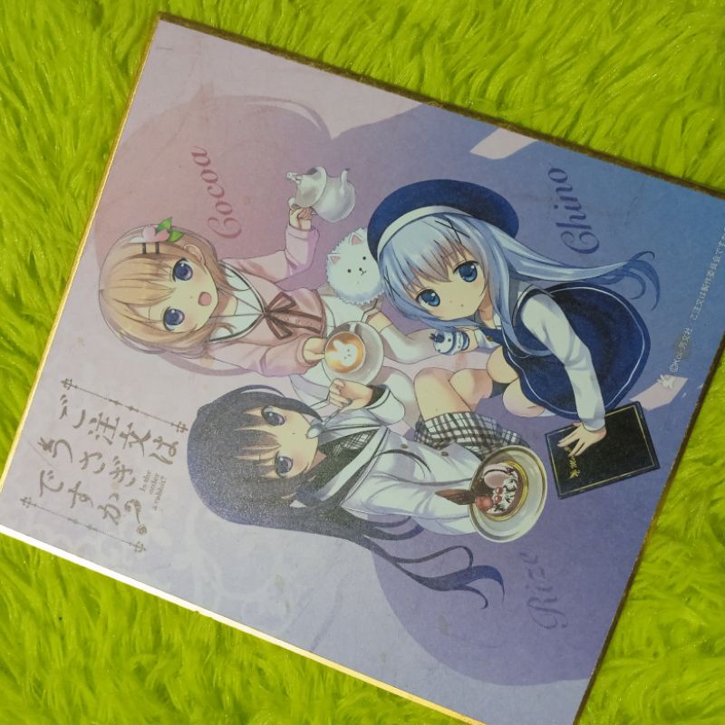 ของสะสม ชิกิชิ แผ่นขอลายเซ็นต์ อนิเมะ รับน้องกระต่ายสักแก้วมั้ย is the ...