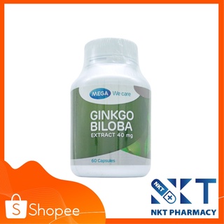 Mega We Care Ginkgo Biloba Extract 40 mg. 60s สารสกัดใบแป๊ะก๊วย