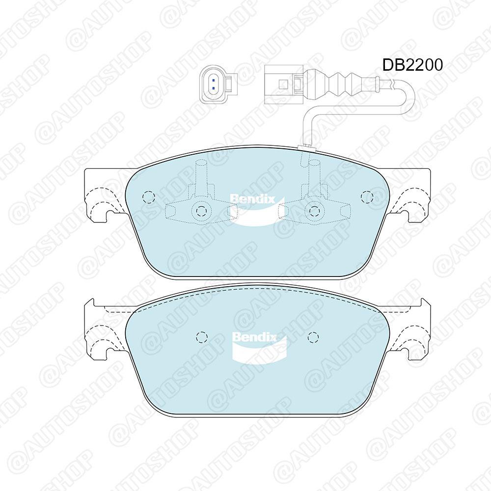 bendix-ผ้าเบรคหน้า-volkswagen-transporter-multivan-12-เกรด-euro-db2200-euro