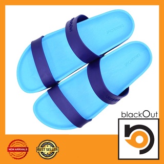 🔰 BlackOut Comfy W 🔰 รองเท้าแตะ แตะสวม รองเท้ายางกันลื่น พื้นฟ้า