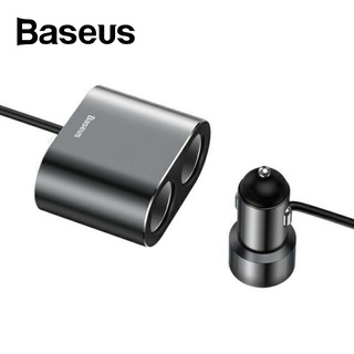 Baseus ที่จุดบุหรี่ในรถยนต์ 3.1A 100W Dual USB Car Charger Adapter สำหรับโทรศัพท์ Car-Charger ที่จุดบุหรี่อัตโนมัติ