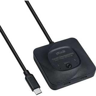 สวิตช์ USB C สําหรับคอมพิวเตอร์ 2 เครื่อง DCHAV Bi-Directional Type-C USB 3.0 Switcher ab Selector Video 8K@60Hz 4K 10Gbps Data Transfer PD 100W Power Delivery Share Monitor คีย์บอร์ด เมาส์ Pri