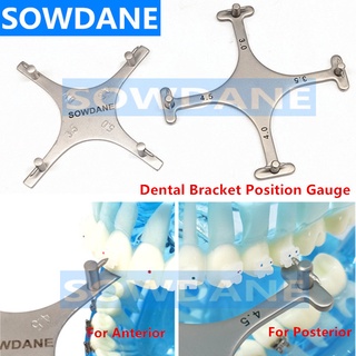 Dental Ortho Bracket Position Gauge for Molar with Lead Points High Precision Positioning Ruler for Anterior Posterior T