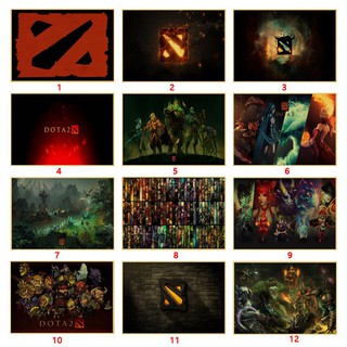 โปสเตอร์คลาสสิก Game Dota2 Retro ตกแต่งบ้าน