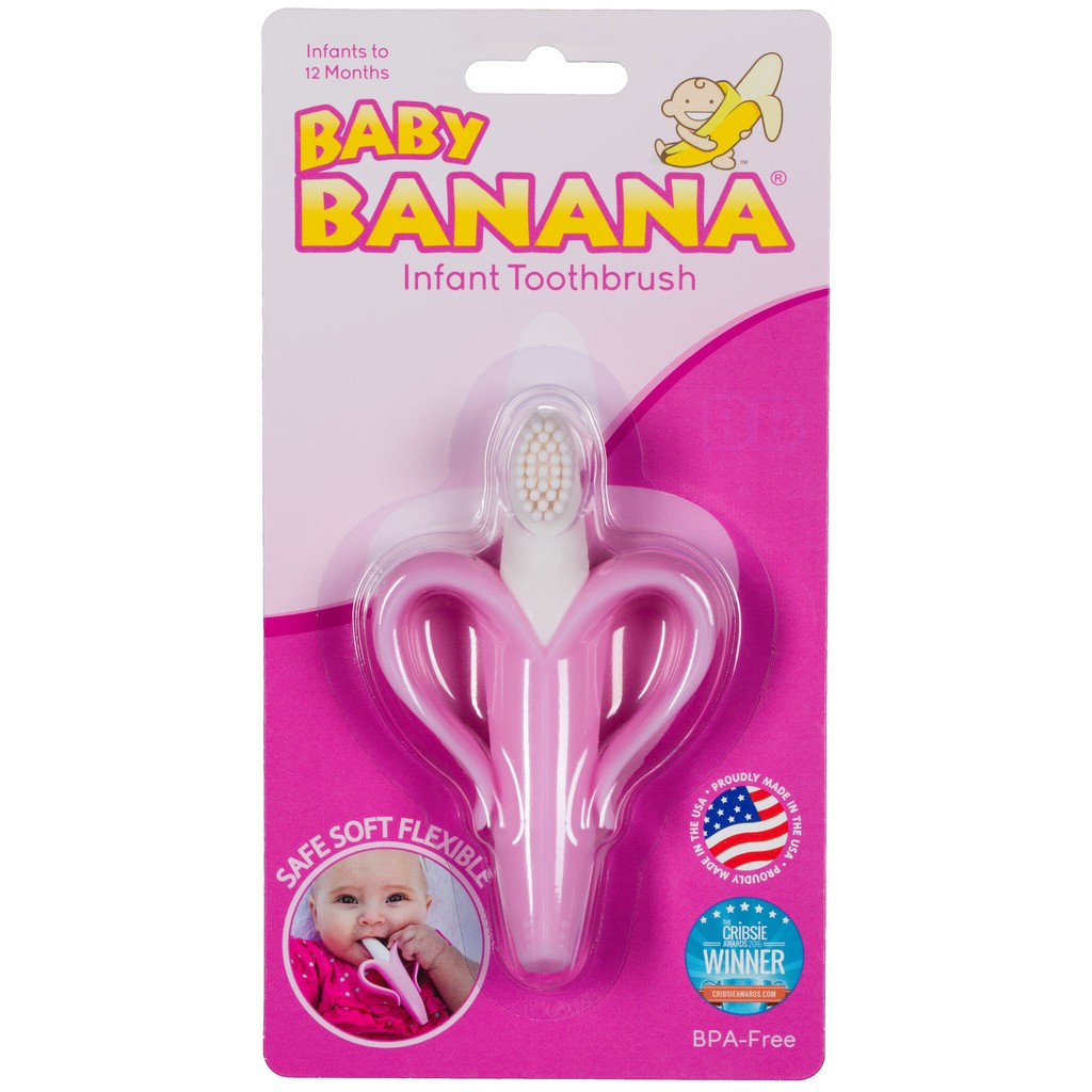 baby-banana-แปรงสีฟัน-สำหรับเด็ก-3-เดือนขึ้นไป-สีชมพู