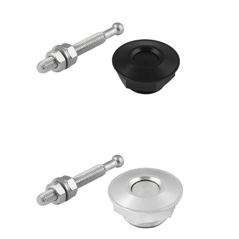 1Set Universal Push Button Quick Release Hood Pins Bonnet Lock Clip ...