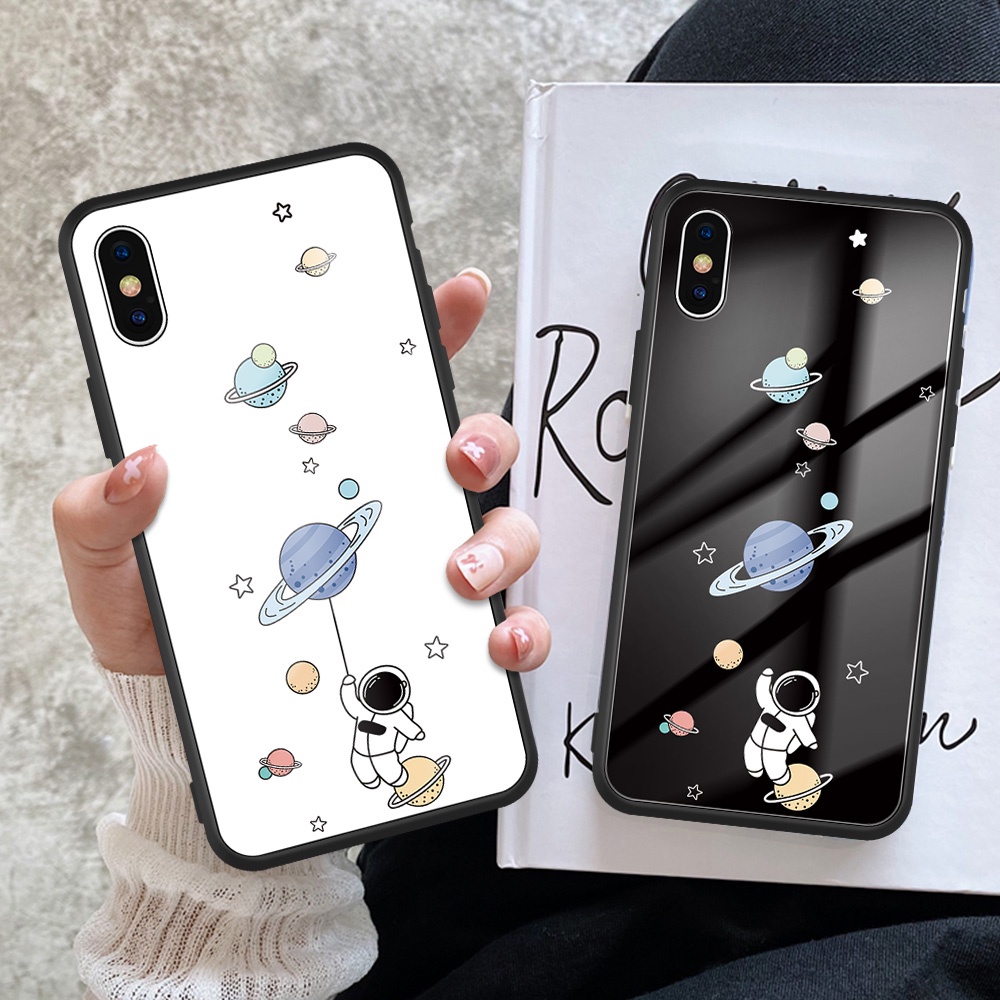 เคสโทรศัพท์มือถือกระจกลายอวกาศสําหรับ-oppo-f5-f9-pro-a7x-f11-pro-r15-r17-pro-f3-a77-oppo-reno-2-3-5-pro-find-x2-x3-pro