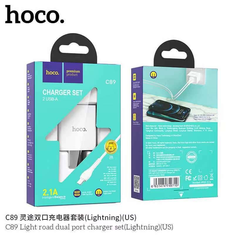 SY ชุดชาร์จ hoco แท้รุ่นC89 หัวชาร์จ+สายชาร์จ Micro USB Samsung ของแท้ ...