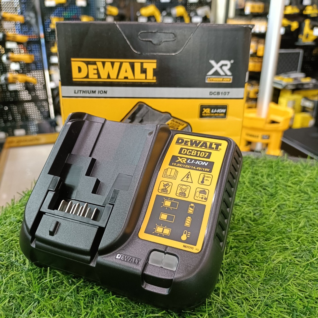 dewalt-แท่นชาร์จ-10-8v-18v-dcb107