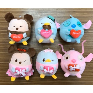 [การันตี‼️ ถูกที่สุด] พวงกุญแจ Disney Ufufy keyring 5” รุ่นใหม่ 6 ลายน่ารักมากๆ